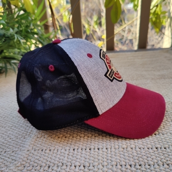 Indian Motorcycle Riders Group MEMBER HAT Mesh Back Cap Red Black Velcro Back - Picture 2 of 7